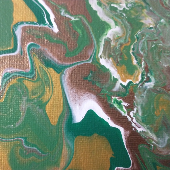 'EARTH VIBRATIONS' Original Acrylic Painting 2023, DESIGNS BY SANDY 9"x12" - Picture 8 of 15